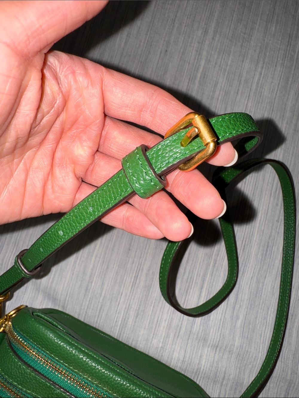 Tory Burch Emerald Green Perry Bombe Mini Bag - Picture 9 of 13